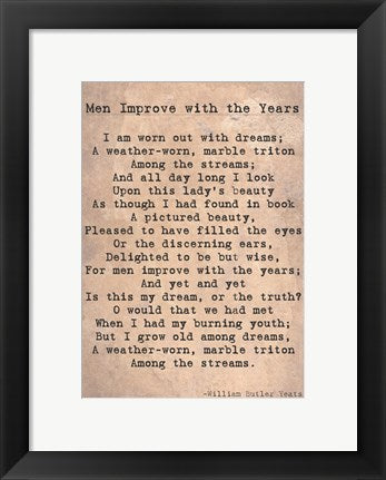 Men Improve With the Years