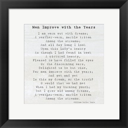 Men Improve With the Years, William Butler Yeats