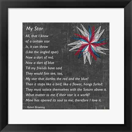 My Star by Robert Browning - gray