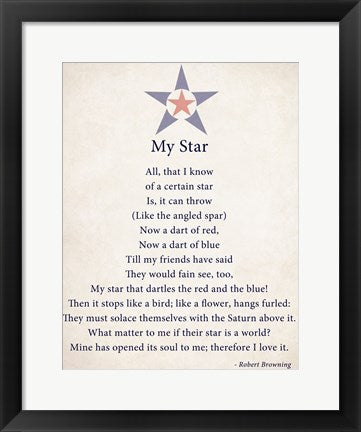 My Star by Robert Browning - color boarder
