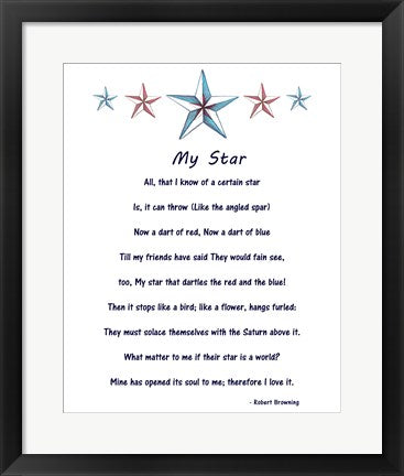 My Star by Robert Browning - white