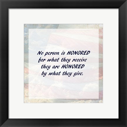 Honored U.S. Flag