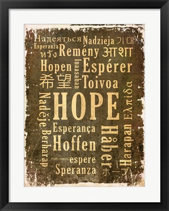 Hope in Multiple Languages by Cheryl Valentino