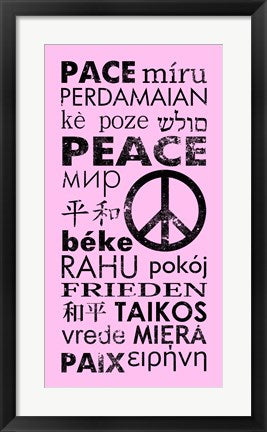 Pink Peace Languages by Veruca Salt