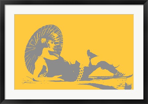 1920s Parasol on Orange by George Dilorenzo