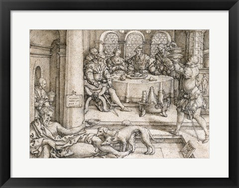 Lazarus Begging for Crumbs from Dives's Table by Albrecht Durer