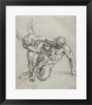 Cupid Overpowering Pan by Agostino Carracci