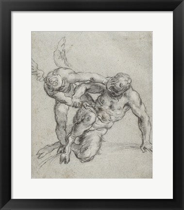 Cupid Overpowering Pan by Agostino Carracci