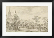 A Village Festival with Musicians Playing Outside a Tent by Jan Van Goyen