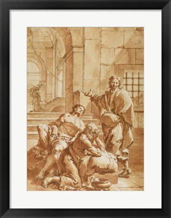 Joseph Interpreting the Dreams of His Fellow Prisoners by Francesco Salvator Fontebasso