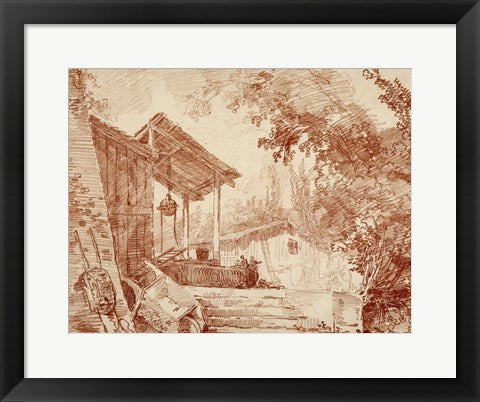 Farmyard by Hubert Robert