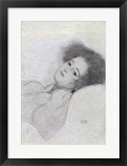 Portrait of a Young Woman Reclining by Gustav Klimt