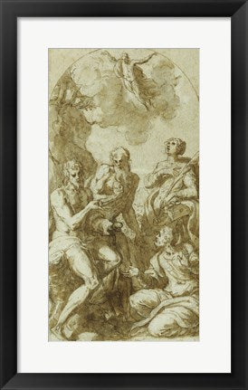 Christ the Savior above Saints John the Baptist, Jerome, Catherine, and Thomas by Giuseppe Porta