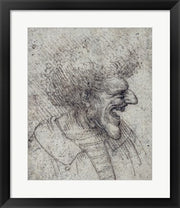 Caricature of a Man with Bushy Hair by Leonardo Da Vinci