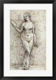 Nude Woman with a Mirror by Hans von Kulmbach