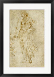 Female Figure with a Tibia, and Ornamental Studies by Raphael