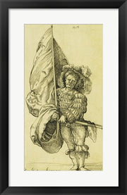 A Standard Bearer by Hans sebald Beham