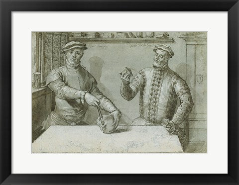 A Double Portrait of Hans Furraht and Jacob von der Burch by Ludger Tom Ring the Younger