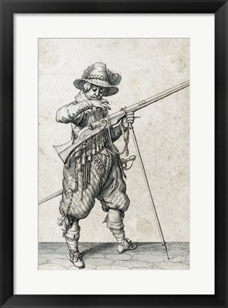 A Soldier on Guard Blowing Out a Match by Jacques De gheyn