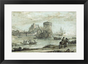 Figures in a Landscape before a Harbor by Claude Lorrain