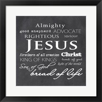 Jesus Christ Chalkboard by Veruca Salt