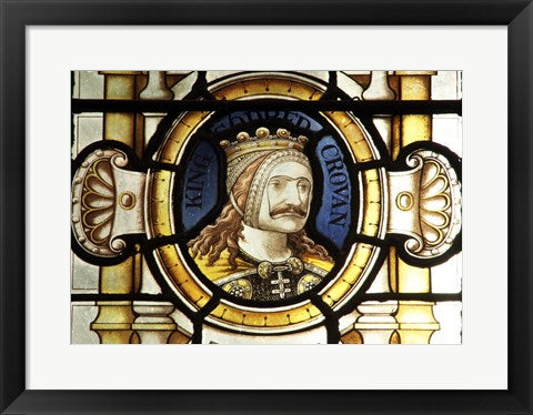 Crovan stained glass at Tynwald, the Parliament of the Isle of Man