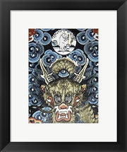 Dragon and White Rabbit Making Elixir of Immortality