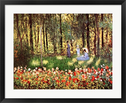 Family in Garden, Argenteuil by Claude Monet