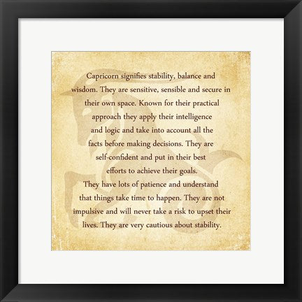 Capricorn Character Traits by Veruca Salt