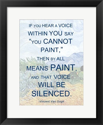 If You Hear a Voice - Van Gogh Quote by Quote Master