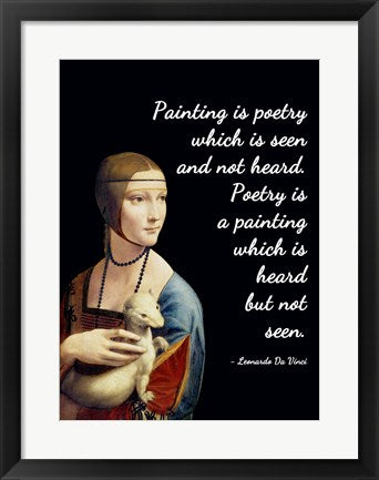 Painting is Poetry - Da Vinci Quote 1 by Quote Master