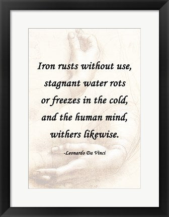 Iron Rusts Without Use -Da Vinci Quote by Quote Master
