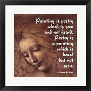 Painting is Poetry -Da Vinci Quote 2 by Quote Master