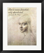 Art is Never Finished -Da Vinci Quote by Quote Master