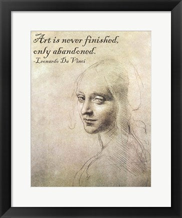 Art is Never Finished -Da Vinci Quote by Quote Master