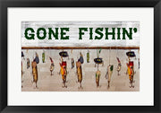 Gone Fishin' Wood Fishing Lure Sign by Veruca Salt