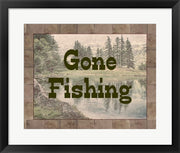 Gone Fishing Lake Sign by Veruca Salt