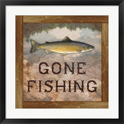 Gone Fishing Salmon Sign by Veruca Salt