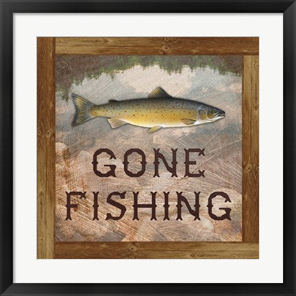 Gone Fishing Salmon Sign by Veruca Salt