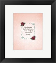 Psalm 136:26, Give Thanks (Rose Border) by Inspire Me