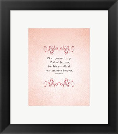 Psalm 136:26, Give Thanks (Peach) by Inspire Me