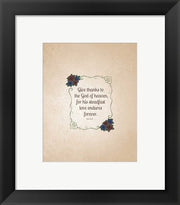 Psalm 136:26, Give Thanks (Rose Border) 2 by Inspire Me