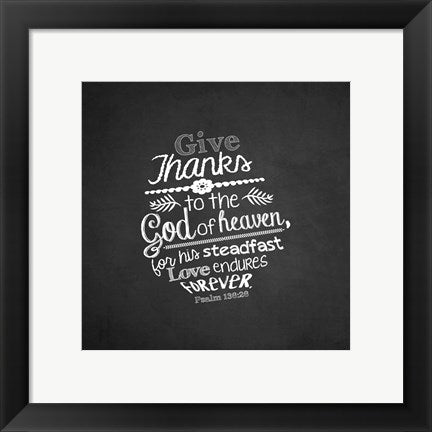 Psalm 136:26, Give Thanks (Chalkboard) by Inspire Me