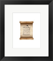 Psalm 136:26, Give Thanks (Scroll on White Border) by Inspire Me