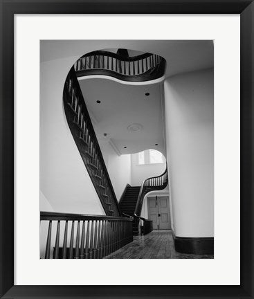 INTERIOR, TRANSVERSE HALL WITH DOUBLE STAIRWAY - City Court House, Court Street and Monument Terrace, Lynchburg