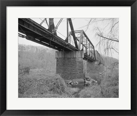 GENERAL VIEW NORTH, SOUTHEAST SIDE FROM SOUTHEAST BANK. - Joshua Falls Bridge, Spanning James River at CSX Railroad, Lynchburg