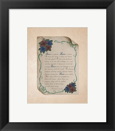 Corinthians 13:4-8 Love is Patient - Rose Border Beige by Inspire Me