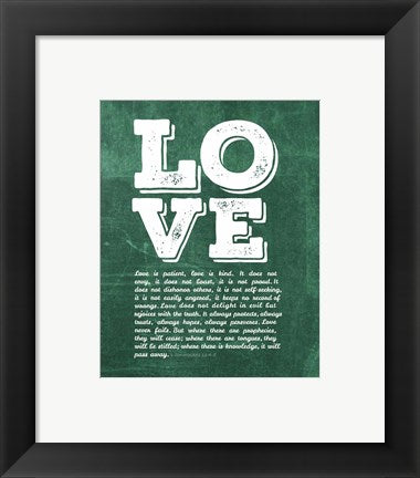 Corinthians 13:4-8 Love is Patient - Green by Inspire Me