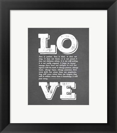 Corinthians 13:4-8 Love is Patient - Chalkboard by Inspire Me