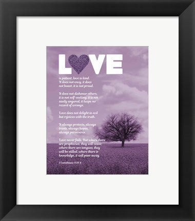 Corinthians 13:4-8 Love is Patient - Lavender Field by Inspire Me